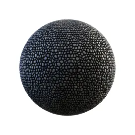 Round grey stone pavement